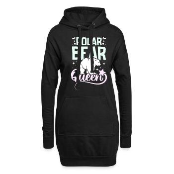 Polar bear queen - Hoodie-Kleid - Schwarz - Vorne
