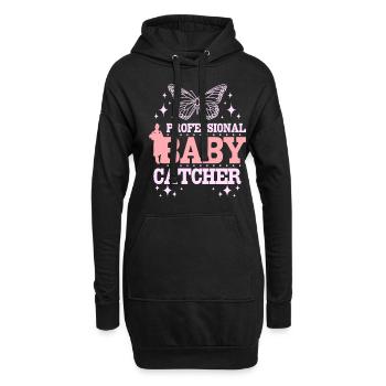 Professional baby catcher - Hoodie-Kleid - Schwarz - Vorne