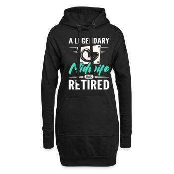 Une sage-femme légendaire a pris sa retraite - Sweat-shirt à capuche long Femme - noir - Devant