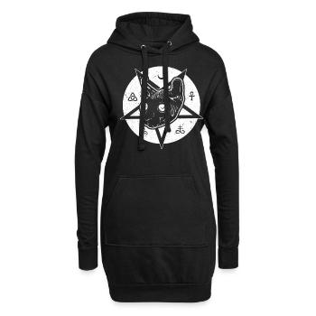 Pentagram Sphynx Cat Black Tarot Gothic Halloween - Hoodie-Kleid - Schwarz - Vorne