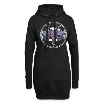 Occult Satanic Wendigo Bone Gothic Halloween - Hoodie-Kleid - Schwarz - Vorne