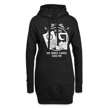 Moon Sun Tarot Card Said No Halloween - Hoodie-Kleid - Schwarz - Vorne