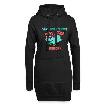 Mooliges Einhorn Sonnenbrille - Hoodie-Kleid - Schwarz - Vorne
