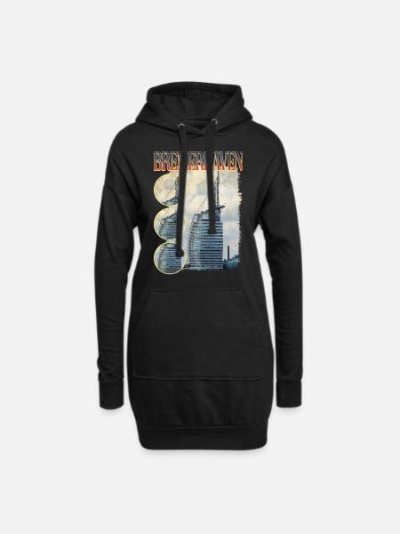 Bremerhaven Deutschland Stadt Skyline Heimat Liebe - Hoodie-Kleid - Schwarz