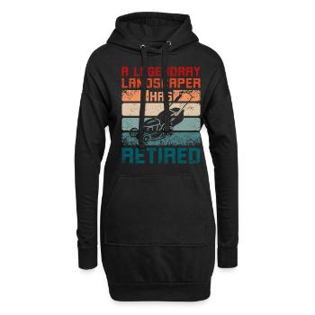 A legendary landscaper has retired - Hoodie-Kleid - Schwarz - Vorne