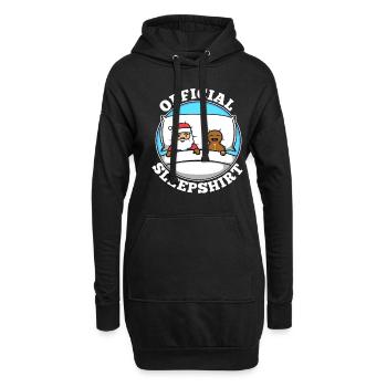 Official sleepshirt christmas - Hoodie-Kleid - Schwarz - Vorne