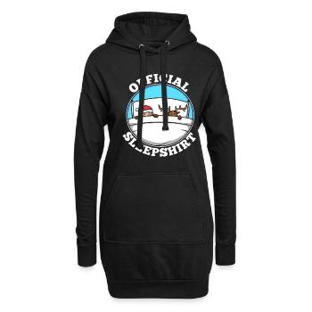 Official sleepshirt christmas - Hoodie-Kleid - Schwarz - Vorne