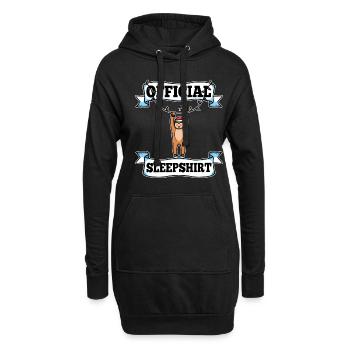 Chemise de nuit officielle noël - Sweat-shirt à capuche long Femme - noir - Devant