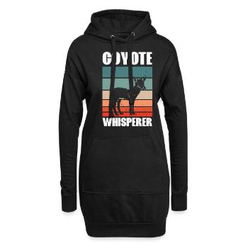 Kojotenflüsterer Kojotenjagd Kojote Geschenk - Hoodie-Kleid - Schwarz - Vorne