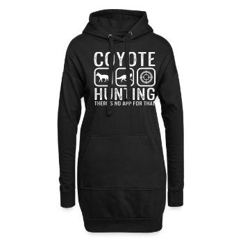 Kojotenjagd Kojote Geschenk - Hoodie-Kleid - Schwarz - Vorne