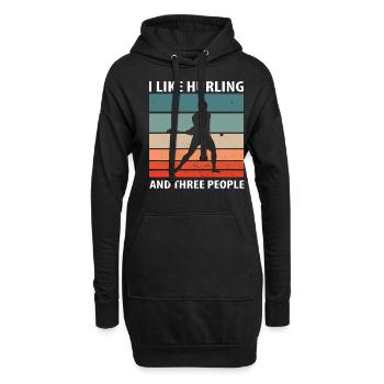 Schleudern Hurling - Hoodie-Kleid - Schwarz - Vorne