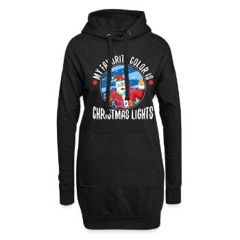 Ma couleur préférée est les lumières de Noël - Sweat-shirt à capuche long Femme - noir - Devant