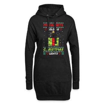 Ma couleur préférée est les lumières de Noël - Sweat-shirt à capuche long Femme - noir - Devant