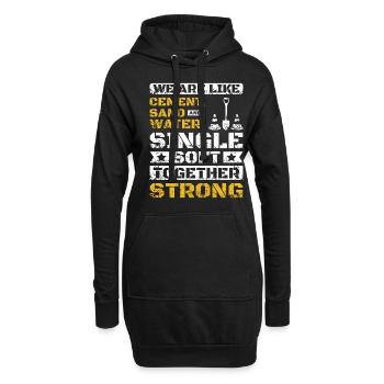 We are like cement sand and water - Hoodie-Kleid - Schwarz - Vorne