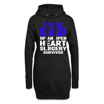 Cadeau de chirurgie à cœur ouvert - Sweat-shirt à capuche long Femme - noir - Devant