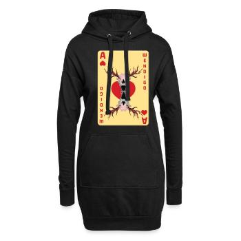 Folk Creature Card Wendigo Halloween Cryptid - Hoodie-Kleid - Schwarz - Vorne