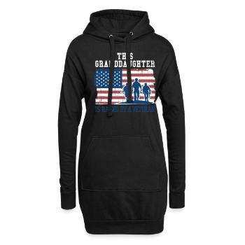Granddaughter Raise By Veteran Proud Veterans Day - Hoodie-Kleid - Schwarz - Vorne