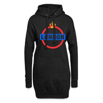 London - Hoodie-Kleid - Schwarz - Vorne