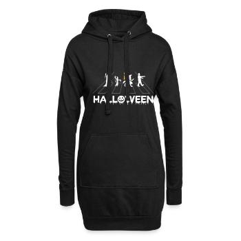 Halloween Kreaturen Zebrastreifen witzig - Hoodie-Kleid - Schwarz - Vorne