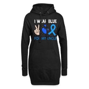 In November Blue For Uncle Diabetes Awareness - Hoodie-Kleid - Schwarz - Vorne