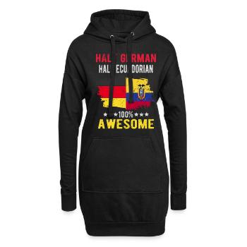 Moitié Allemand Moitié Équatoriens - Sweat-shirt à capuche long Femme - noir - Devant
