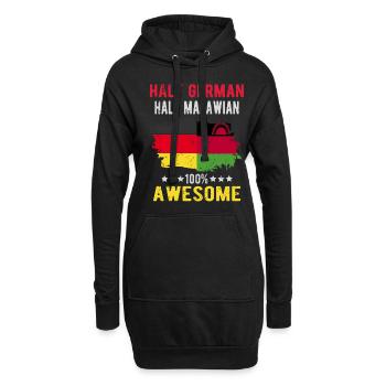 Moitié allemand Moitié Malawi - Sweat-shirt à capuche long Femme - noir - Devant