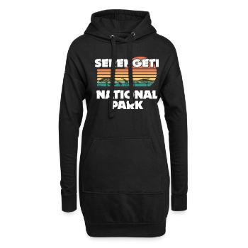Parc national du Serengeti Africa Safari dans la Savane - Sweat-shirt à capuche long Femme - noir - Devant