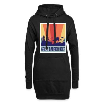 Tauchen Great Barrier Reef Souvenir Australien Tau - Hoodie-Kleid - Schwarz - Vorne