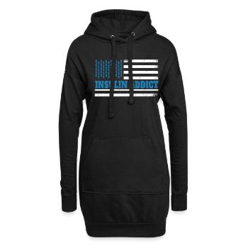 Flag November Insulin Diabetes Awareness Month - Hoodie-Kleid - Schwarz - Vorne