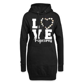Popcorn Love Cinema Abend Reis Snack für den Filma - Hoodie-Kleid - Schwarz - Vorne