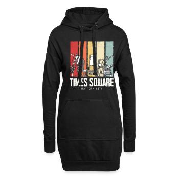 New York Souvenir Times Square NY Wanderreise Tour - Hoodie-Kleid - Schwarz - Vorne