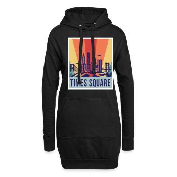 NYC Times Square New York Souvenir New York City T - Sweat-shirt à capuche long Femme - noir - Devant