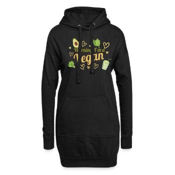 Avocado Heart Vegetable Végétarien Avertissement Végétalien - Sweat-shirt à capuche long Femme - noir - Devant
