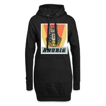 Anubis Ägyptologie Gott des toten ägyptischen Phar - Hoodie-Kleid - Schwarz - Vorne