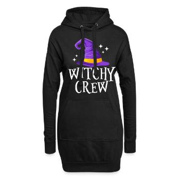 Witchy Crew Halloween Party Hexenhut Gruselig - Hoodie-Kleid - Schwarz - Vorne