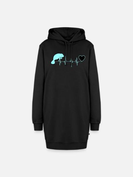 Seekuh - Hoodie-Kleid - Schwarz