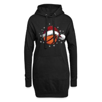 December Basketball Lover Love Christmas - Hoodie-Kleid - Schwarz - Vorne