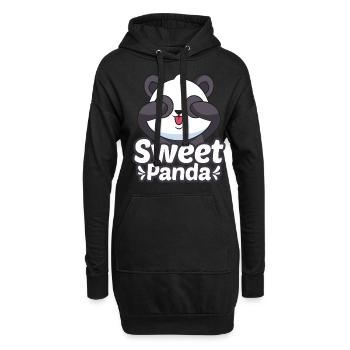 Panda Yoga Méditation Pandas mignons amoureux des animaux Y - Sweat-shirt à capuche long Femme - noir - Devant