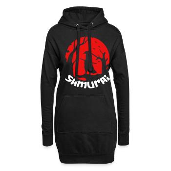 Samouraï Katana Épée Guerrier Asiatique Ninja J - Sweat-shirt à capuche long Femme - noir - Devant