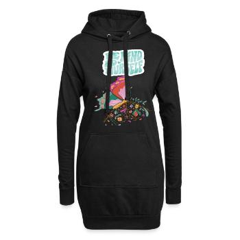 Soyez gentil papillon Motivation Dicton avec Butterf - Sweat-shirt à capuche long Femme - noir - Devant