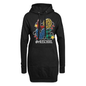 Pattern Enseignant préscolaire Élève Amour Noël - Sweat-shirt à capuche long Femme - noir - Devant