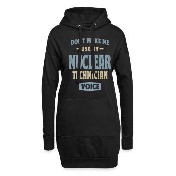 Nuclear Technician Job Occupation Birthday Worker - Hoodie Dress - black - Front