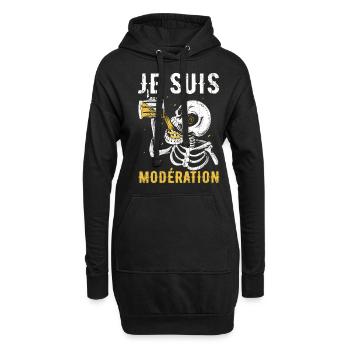 I Am Moderation Drink In Moderation Beer Skeleton - Hoodie-Kleid - Schwarz - Vorne