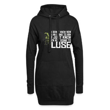 Citation de samouraï guerrier japonais Japon ninja - Sweat-shirt à capuche long Femme - noir - Devant