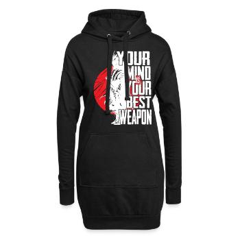 Samouraï Guerriers Japonais Ninja Épée Katana - Sweat-shirt à capuche long Femme - noir - Devant