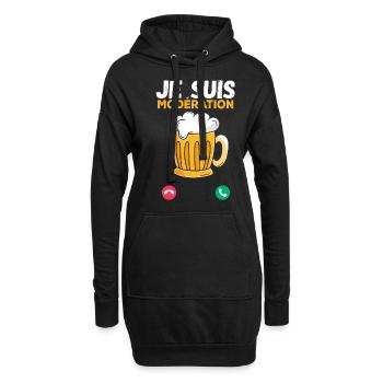 I Am Moderation Drink In Moderation Calling Beer - Hoodie-Kleid - Schwarz - Vorne