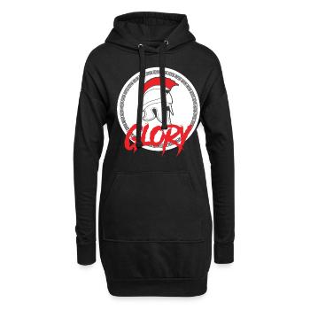Sparta Glory Casque Spartan Gladiator Antique Grie - Sweat-shirt à capuche long Femme - noir - Devant