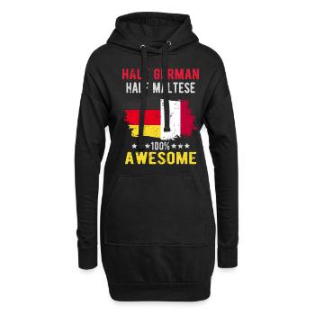 Halb Deutsch Halb Mateser - Hoodie-Kleid - Schwarz - Vorne