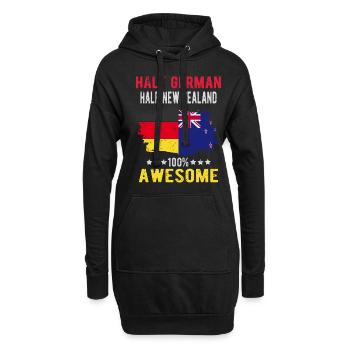 Moitié Allemands moitié Néo-Zélandais - Sweat-shirt à capuche long Femme - noir - Devant