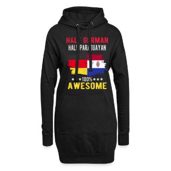 Moitié allemand moitié paraguayen - Sweat-shirt à capuche long Femme - noir - Devant